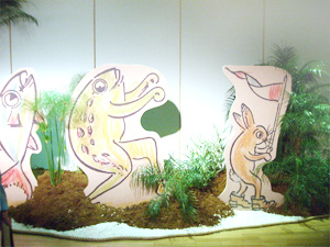 絵手紙に登場するキャラクターに名前とか設定とかがあります。