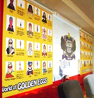 キャラ紹介も展示があったんだけど、すぐ前にイスがならんでいるのでムコウまで撮れないw