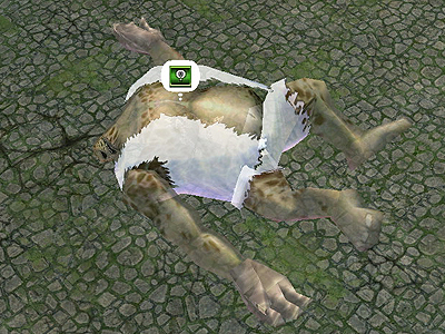 倒れた敵の気持ちがわかる姿勢。